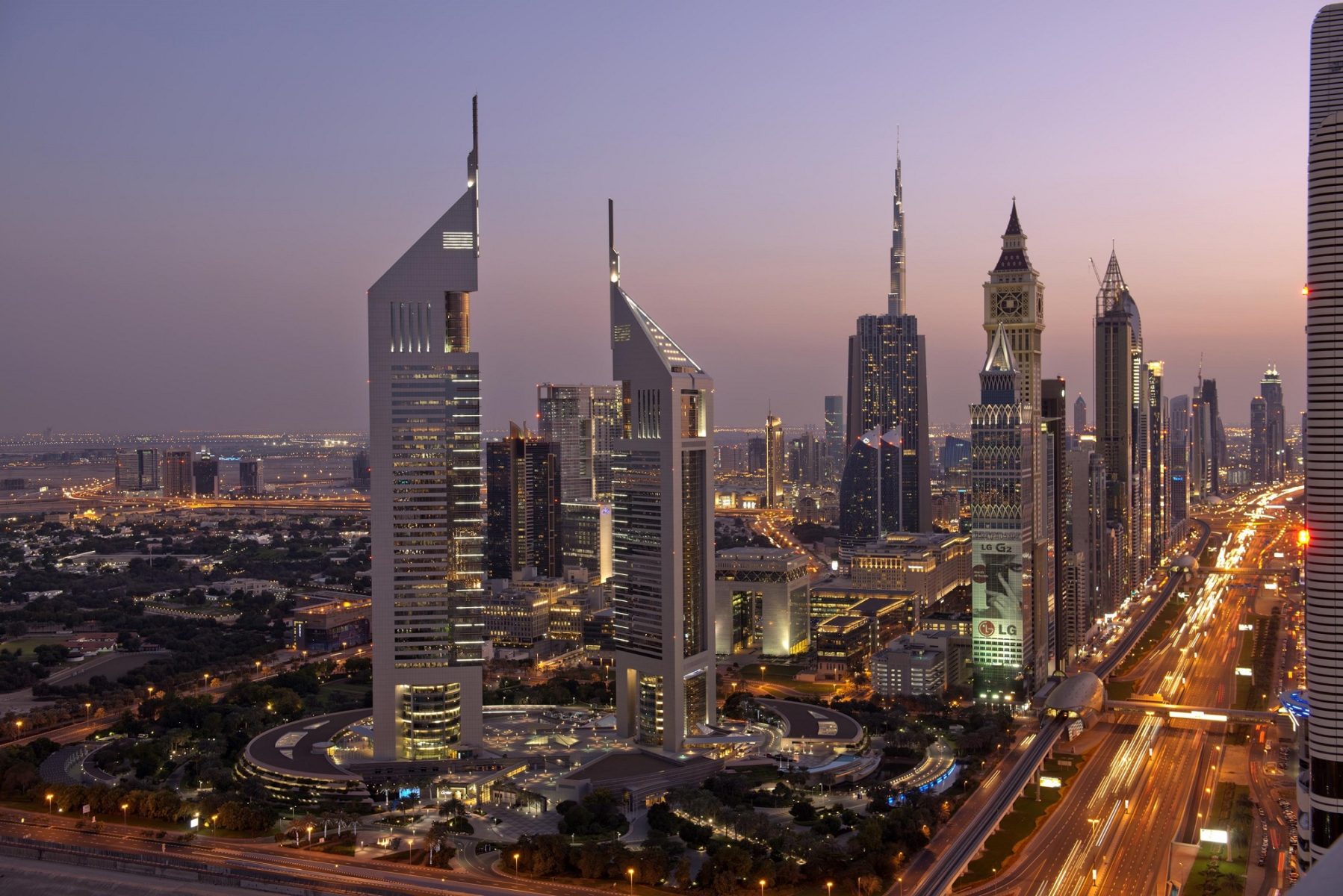 I grattacieli che disegnano lo skyline di Dubai