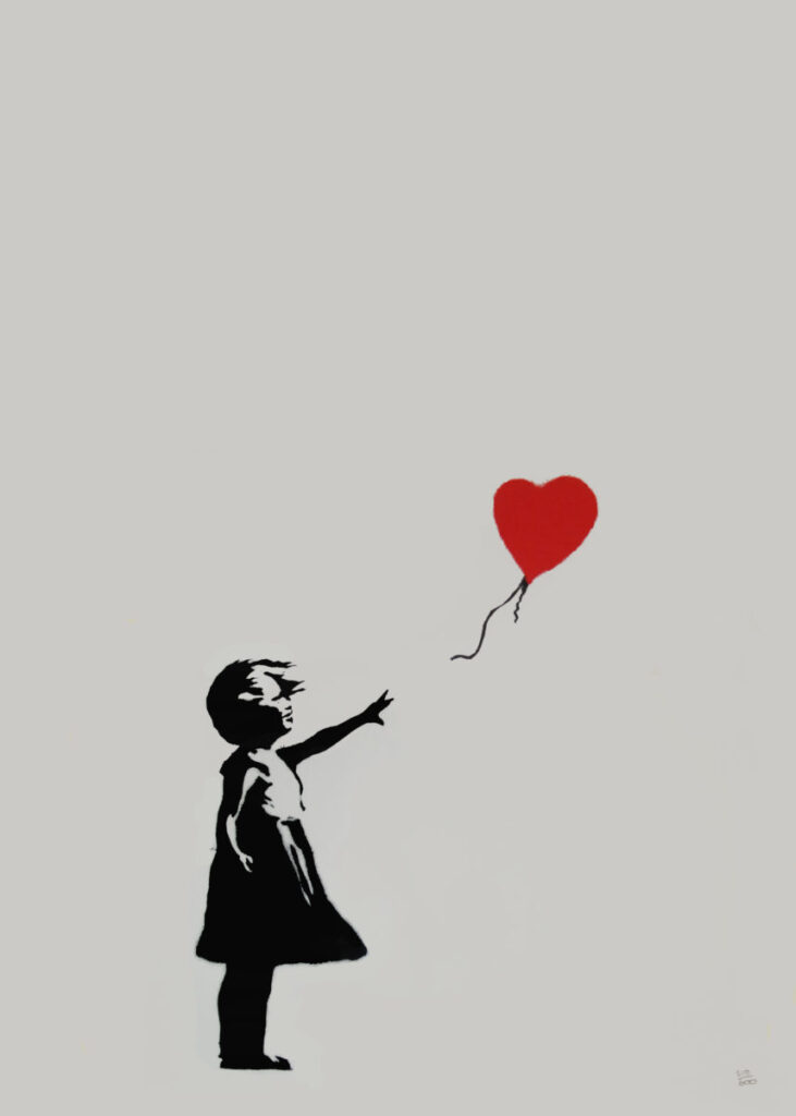 Banksy, Girl Baloon (Butterfly Art News Collection)