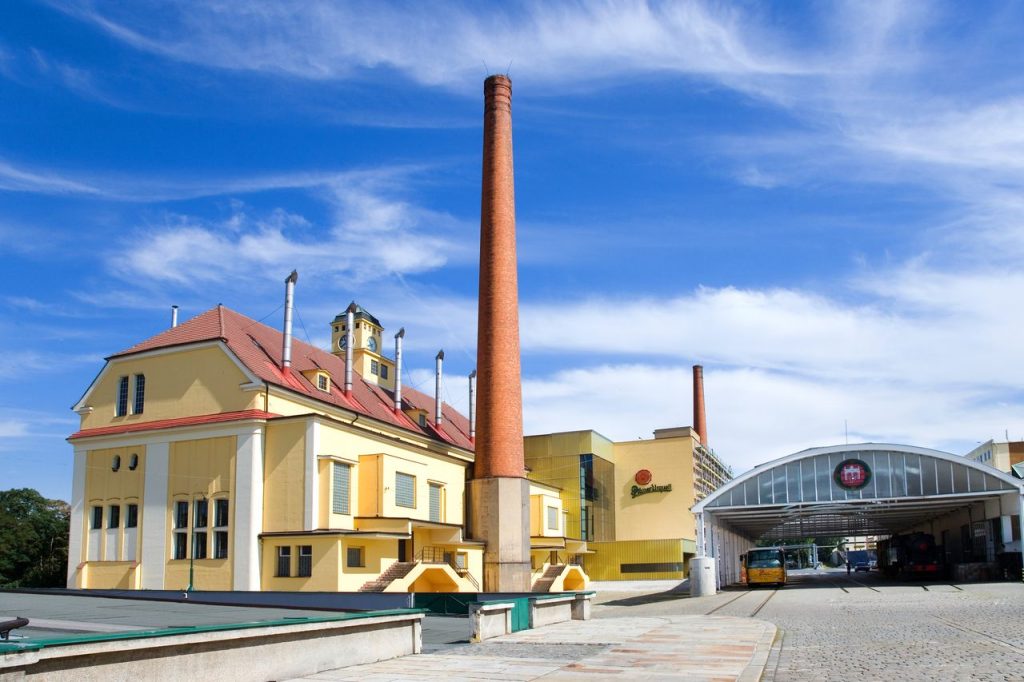 Stabilimento di produzione della birra Pilsner Urquell a Pilsen (Repubblica Ceca)