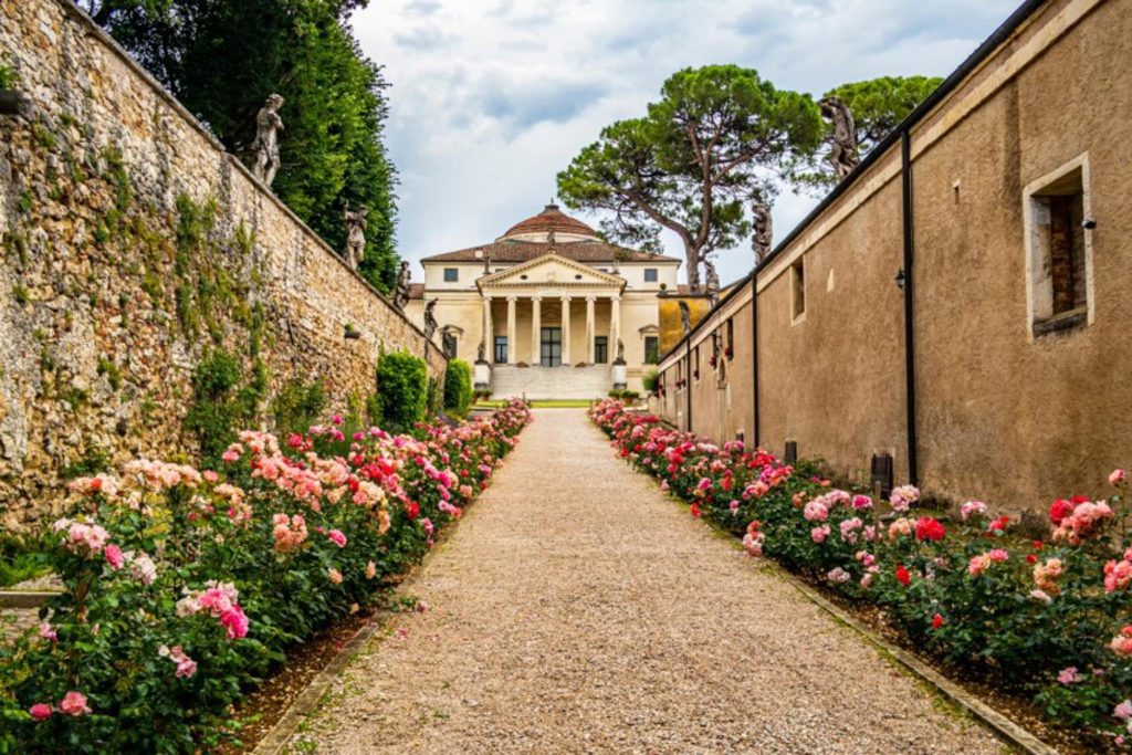 L'ingresso a Villa La Rotonda